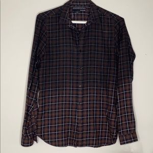 Kooples Brown Ombré Flannel Shirt